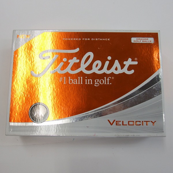 実際に弊社で買取させて頂いた【未使用/オウンネーム】Titleist/タイトリスト VELOCITY オレンジ ゴルフボール 1ダースの画像 2枚目