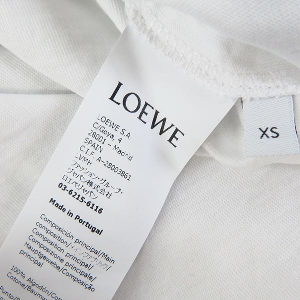 実際に弊社で買取させて頂いた【JPタグ】LOEWE/ロエベ 21FW Pansy Print/アナグラムロゴ刺繍 パンジープリントオーバーサイズTシャツ H526Y22X01/XSの画像 3枚目