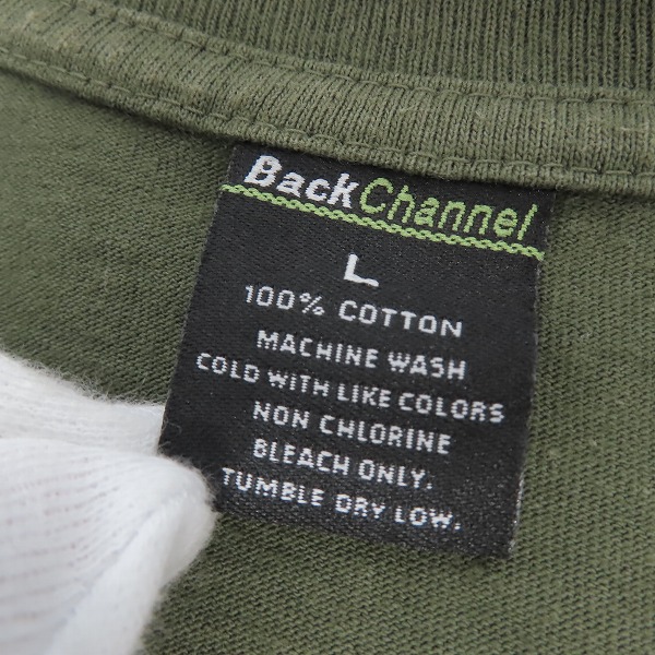 実際に弊社で買取させて頂いたBACK CHANNEL/バックチャンネル 半袖 Tシャツ Vネック/Lの画像 2枚目