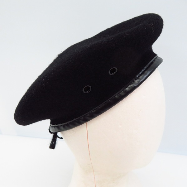 実際に弊社で買取させて頂いたCA4LA/カシラ WEAVE TOSHI ベレー帽 ブラックの画像 3枚目