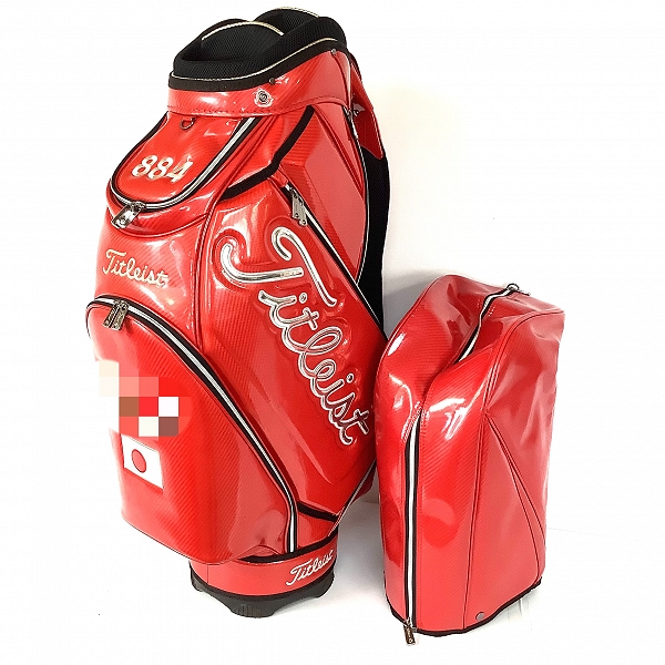 実際に弊社で買取させて頂いたTitleist/タイトリスト 884 4分割 エナメルキャディバッグの画像 1枚目