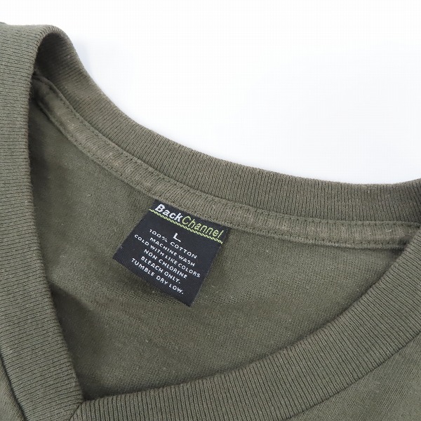 実際に弊社で買取させて頂いたBACK CHANNEL/バックチャンネル 半袖 Tシャツ Vネック/Lの画像 5枚目