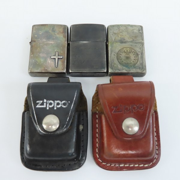 ZIPPO/ジッポー 十字架/エアフォース/自由の女神 オイルライター 3点 