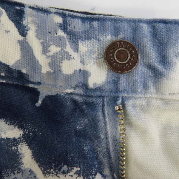 実際に弊社で買取させて頂いたM/エム hand paint camo short pants/ハンドペイントカモ ショーツ ブルー/Mの画像 6枚目