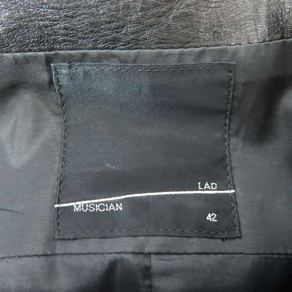 実際に弊社で買取させて頂いたLAD MUSICIAN/ラッドミュージシャン  ホースレザー ジャケット 2114-355/42の画像 2枚目