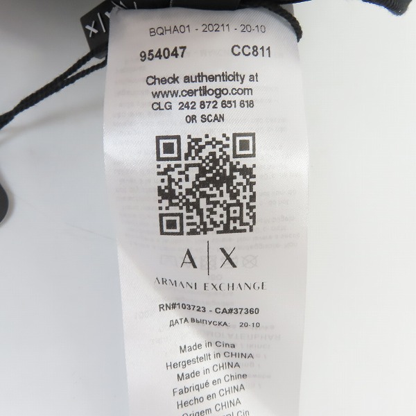 実際に弊社で買取させて頂いた【未使用】ARMANI EXCHANGE/アルマーニエクスチェンジ ロゴ刺繍キャップの画像 4枚目