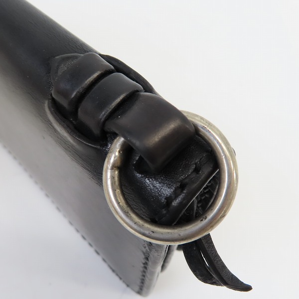 実際に弊社で買取させて頂いたFLAT HEAD/フラットヘッド スタッズ ワックスバットレザー ミディアムウォレット/財布 の画像 7枚目