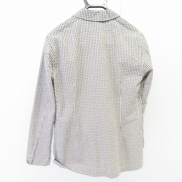 実際に弊社で買取させて頂いたEDIFICE/エディフィス 日本製 シアサッカー チェック柄ジャケット 44の画像 1枚目