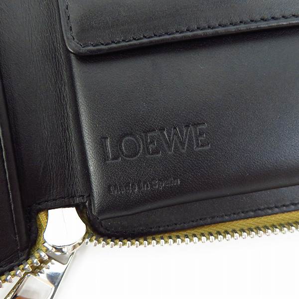 実際に弊社で買取させて頂いたLOEWE/ロエベ 20SS アナグラム スクエア ジップ コンパクト ウォレットの画像 4枚目