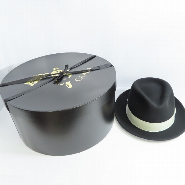 実際に弊社で買取させて頂いた【未使用】CA4LA/カシラ×松田優作 探偵物語 中折れハット ブラック/Mの画像 8枚目