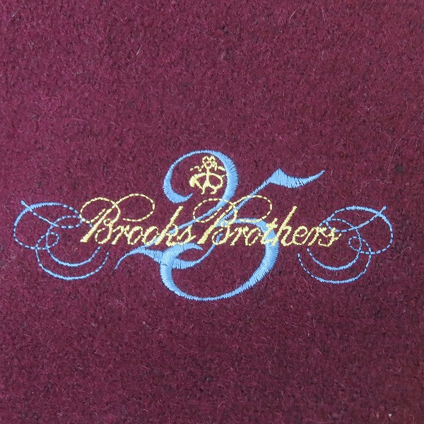 実際に弊社で買取させて頂いたBrooks Brothers/ブルックスブラザーズ 日本25周年記念 ロゴ刺繍 袖牛革 スタジャン/Sの画像 6枚目