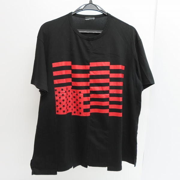 実際に弊社で買取させて頂いたLAD MUSICIAN/ラッドミュージシャン 国旗プリント/パッチワーク ビッグシルエット半袖Tシャツ 42