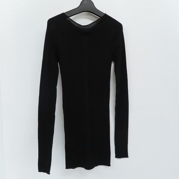 実際に弊社で買取させて頂いた【未使用】Rick Owens/リックオウエンス 20FW PERFORMA RIBBED ROUND NECK リブニット ブラック RP20F2621 RIBM/XSの画像 1枚目