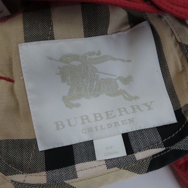 実際に弊社で買取させて頂いたBURBERRY/バーバリー 裏ノバチェック 中綿キルティングジャケット KIDS/120cmの画像 2枚目