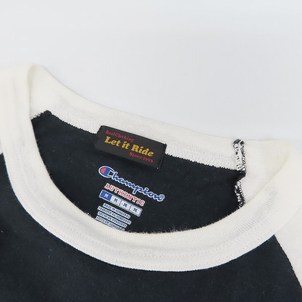 実際に弊社で買取させて頂いたChampion×Let it Ride/チャンピオン×レットイットライド ラグラン 七分袖 Tシャツ/Mの画像 7枚目