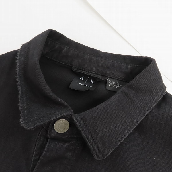 実際に弊社で買取させて頂いたARMANI EXCHANGE/アルマーニエクスチェンジ トラッカージャケット ブラック XLの画像 5枚目