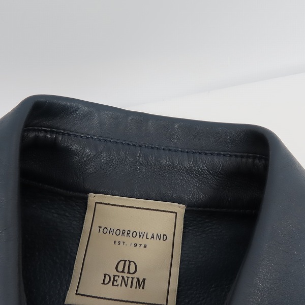 実際に弊社で買取させて頂いた【定価12万↑】DENIM×TOMORROWLAND/デニム×トゥモローランド ラムレザー トラッカージャケット 63088408353/48の画像 4枚目