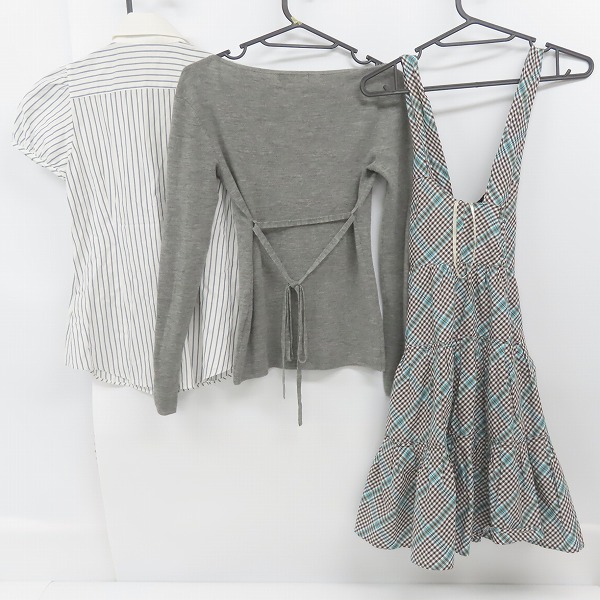 実際に弊社で買取させて頂いたBURBERRY BLUE LABEL/バーバリーブルーレーベル チェック柄 ワンピース/半袖シャツ/カットソー 36/38 3点セットの画像 1枚目