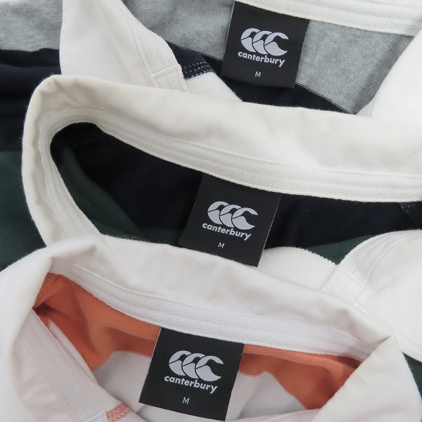 実際に弊社で買取させて頂いたCANTERBURY/カンタベリー ボーダーラガーシャツ 半袖/長袖ポロシャツ RA48561/RA39064/M 3点セットの画像 2枚目