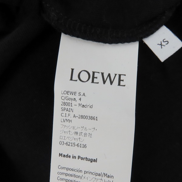 実際に弊社で買取させて頂いた【JPタグ】LOEWE/ロエベ 21SS アナグラム ロゴ刺繍 半袖/ハーフスリーブ Tシャツ/カットソー H526341XAI Size：XSの画像 3枚目