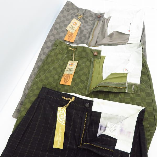 実際に弊社で買取させて頂いた【未使用】Dickies/ディッキーズ チェック柄ショートパンツ/ショーツ size：W34 3点セット　の画像 2枚目
