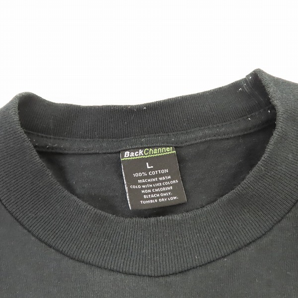 実際に弊社で買取させて頂いたBACK CHANNEL/バックチャンネル 半袖 Tシャツ クルーネック ロゴ刺繡 バックプリント/Lの画像 6枚目