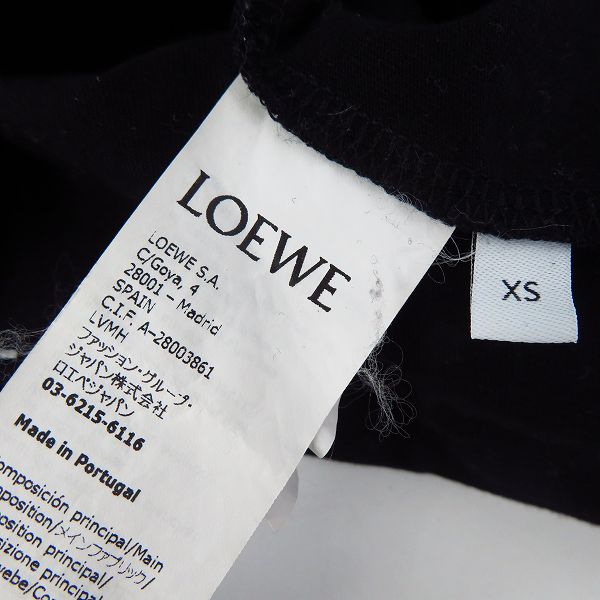 実際に弊社で買取させて頂いたLOEWE/ロエベ 21SS テキストプリント ロゴ刺繍 半袖Tシャツ H526Y22J39/XSの画像 3枚目
