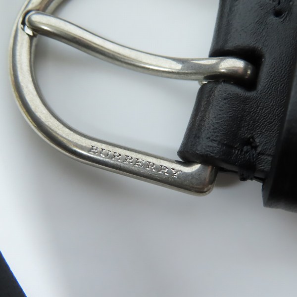 実際に弊社で買取させて頂いたBURBERRY/バーバリー レザー ベルト ブラックの画像 5枚目