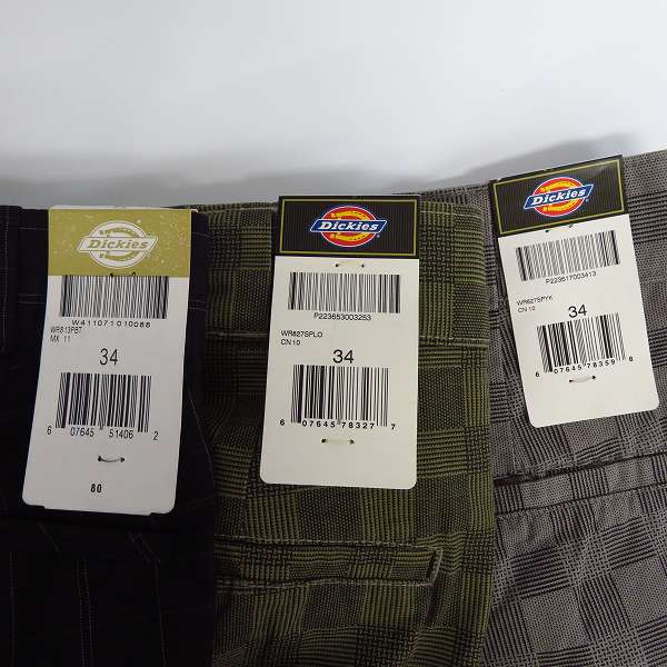 実際に弊社で買取させて頂いた【未使用】Dickies/ディッキーズ チェック柄ショートパンツ/ショーツ size：W34 3点セット　の画像 4枚目