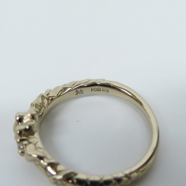 実際に弊社で買取させて頂いた【ギャラ付き】Bloody Mary/ブラッディマリー #14 NUE/鵺/ぬえ リング K18 w/ダイアモンド S/17号の画像 5枚目