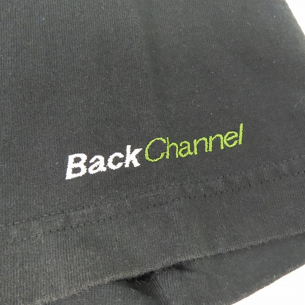 実際に弊社で買取させて頂いたBACK CHANNEL/バックチャンネル 半袖 Tシャツ クルーネック ロゴ刺繡 バックプリント/Lの画像 5枚目