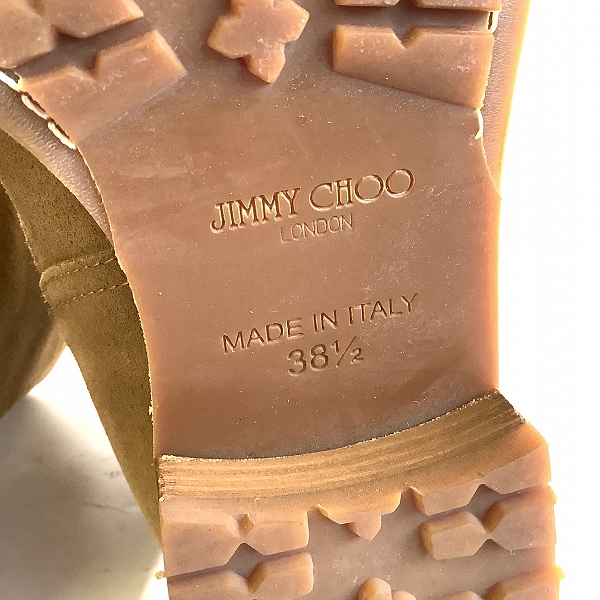 実際に弊社で買取させて頂いたJIMMY CHOO/ジミーチュウ YOUTH ロゴプレート スウェードレザー エンジニアブーツ EU38.5の画像 5枚目