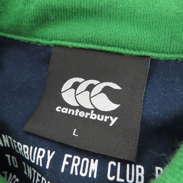 実際に弊社で買取させて頂いたcanterbury/カンタベリー ロングスリーブ ラガーシャツ グリーン 9021014N00/Lの画像 2枚目