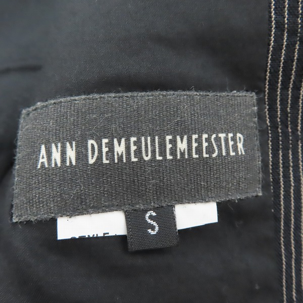 実際に弊社で買取させて頂いたANN DEMEULEMEESTER/アン ドゥムルメステール ストライプ柄テーラードジャケット Sの画像 2枚目