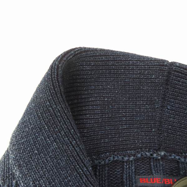 実際に弊社で買取させて頂いたBLUE BLUE/ブルーブルー INDIGO DYE ショールカラー ニットカーディガン 2の画像 5枚目
