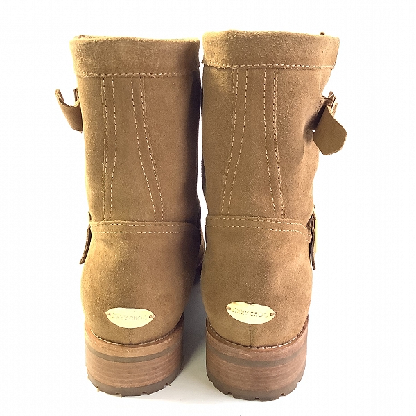 実際に弊社で買取させて頂いたJIMMY CHOO/ジミーチュウ YOUTH ロゴプレート スウェードレザー エンジニアブーツ EU38.5の画像 1枚目