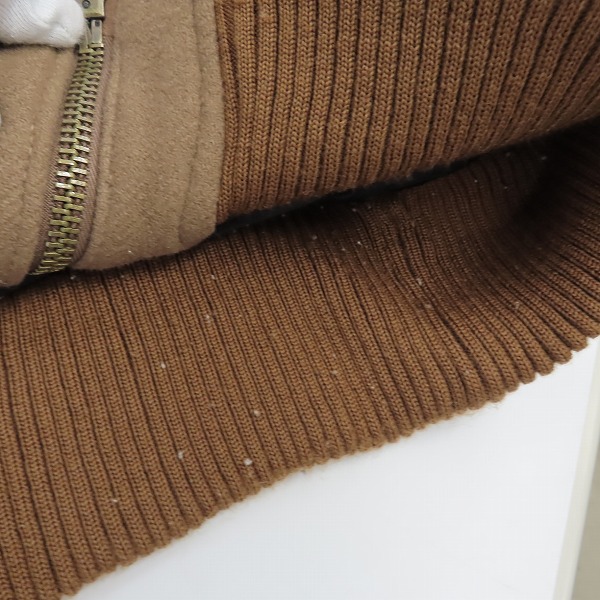 実際に弊社で買取させて頂いたACANTHUS/アカンサス 袖レザー スタジャン/ジップジャケット ST1402/Lの画像 7枚目