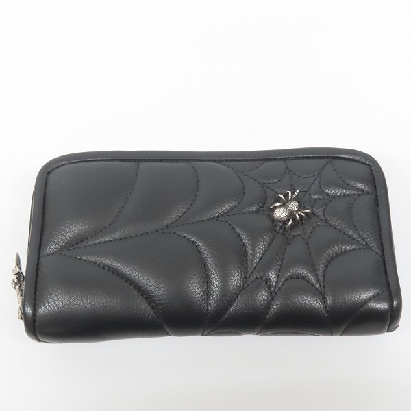 実際に弊社で買取させて頂いたSTANLEY GUESS/スタンリーゲス ラウンドジップウォレット w/スパイダーウェブ&ラージスパイダーの画像 1枚目