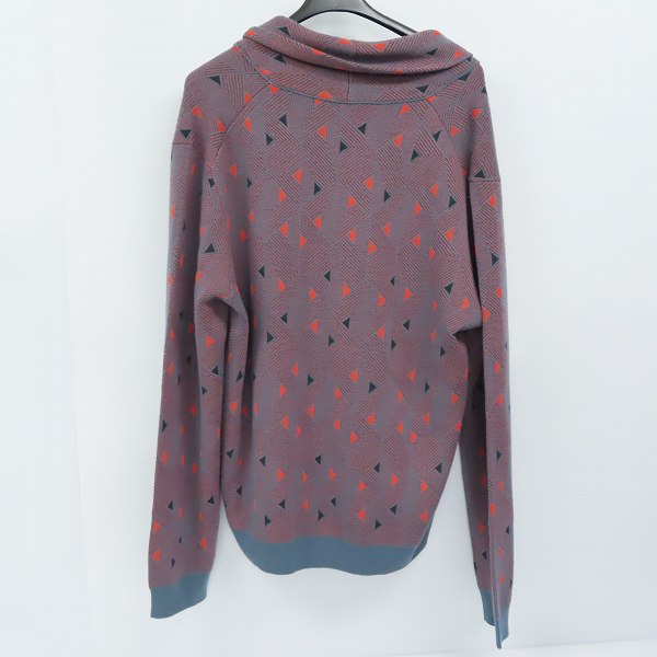 実際に弊社で買取させて頂いた【未使用】GIORGIO ARMANI/ジョルジオアルマーニ 幾何柄 ショールカラー ニットジャケット 6YSE03 SM55Z/56の画像 1枚目