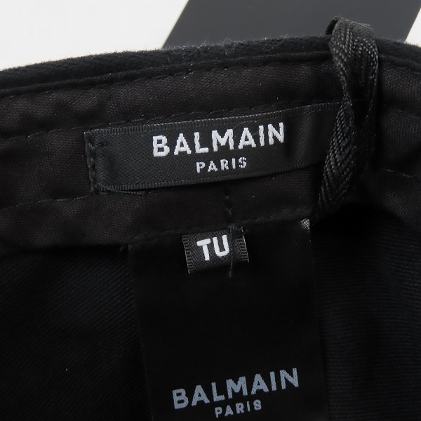 実際に弊社で買取させて頂いた【未使用】BALMAIN/バルマン Bロゴ ベースボールキャップ / BH1 ACC CAP B-LOGO COTTON XA000B016の画像 6枚目