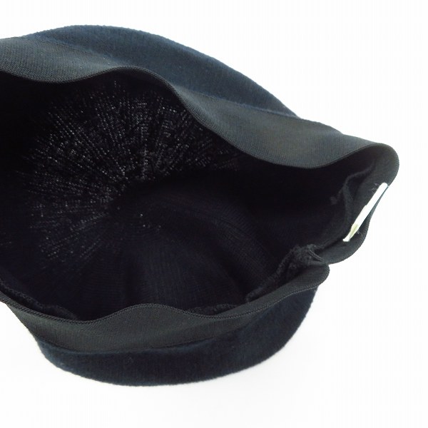 実際に弊社で買取させて頂いたCA4LA/カシラ プリント ベレー帽 ブラックの画像 4枚目