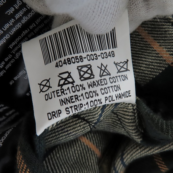 実際に弊社で買取させて頂いたBARBOUR/バブアー BEDALE JACKET ビデイル ジャケット MWX0018SG9136/36の画像 4枚目