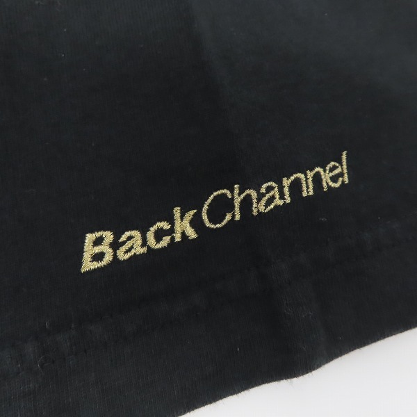 実際に弊社で買取させて頂いたBACK CHANNEL/バックチャンネル 半袖 Tシャツ クルーネック バックプリント 天秤/Lの画像 4枚目