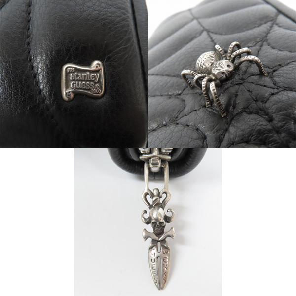 実際に弊社で買取させて頂いたSTANLEY GUESS/スタンリーゲス ラウンドジップウォレット w/スパイダーウェブ&ラージスパイダーの画像 6枚目