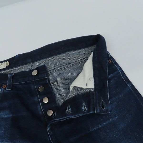 実際に弊社で買取させて頂いたMAISON KITSUNE/メゾンキツネ ボタンフライ デニムパンツ KMP-0353-B/32の画像 4枚目