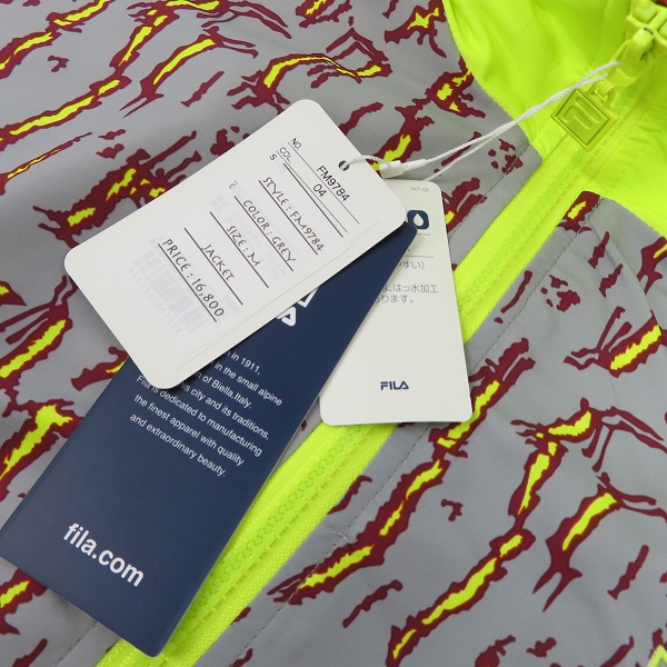 実際に弊社で買取させて頂いた【未使用】FILA/フィラ HERITAGE 総柄トラックジャケット/FM9784 Mの画像 7枚目