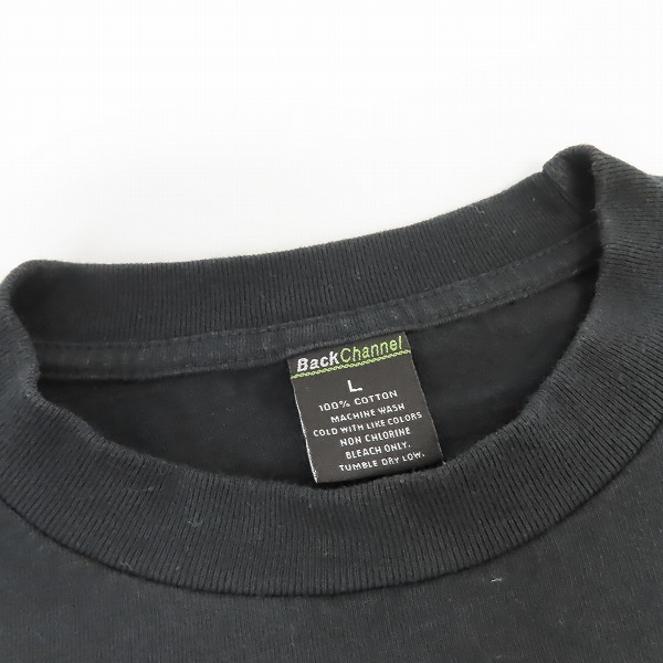 実際に弊社で買取させて頂いたBACK CHANNEL/バックチャンネル 半袖 Tシャツ クルーネック バックプリント 天秤/Lの画像 6枚目