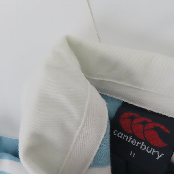 実際に弊社で買取させて頂いたCANTERBURY/カンタベリー ボーダー ワンポイント刺繍 ポロシャツ/半袖 Mの画像 7枚目