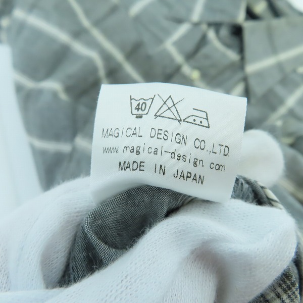 実際に弊社で買取させて頂いたMAGICAL DESIGN/マジカルデザイン チェック柄 長袖シャツ size：Sの画像 4枚目