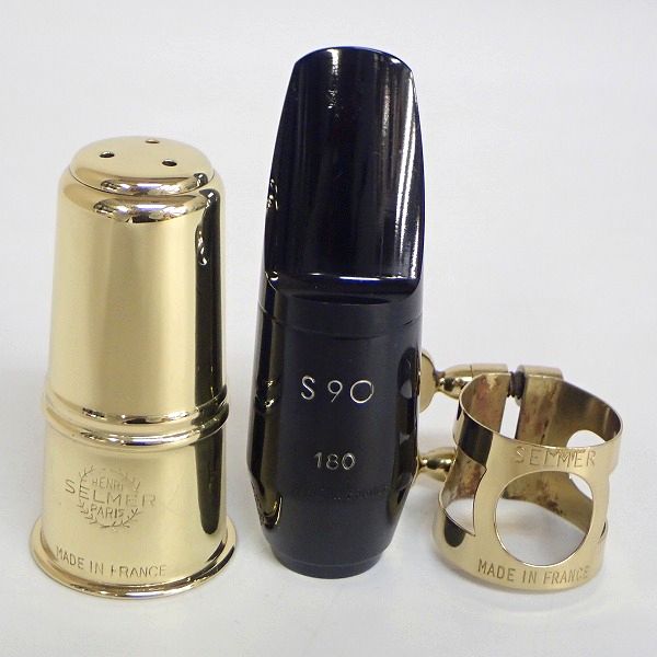 実際に弊社で買取させて頂いたSELMER/セルマー ソプラノサックス用 マウスピース S90 180 リガチャー・キャップ付き